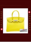 HERMES CANDY BIRKIN 30 (Pre-owned) - Lime / Lime yellow, Epsom leather, Phw